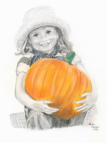 little-girl-with-pumpkin